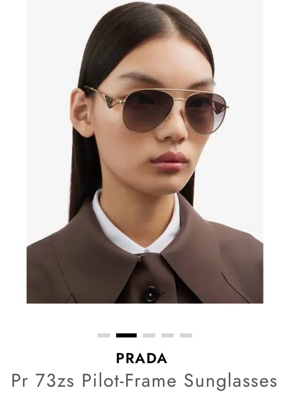 Prada 73zs Pilot Aviator Sunglasses